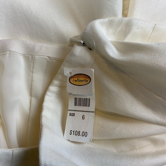 NWT TALBOTS LINEN BLEND CROPPED PANT, MADE IN ITALY.SIZE 6 - Picture 7 of 7